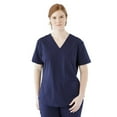 thumbnail image 2 of ave. Lex Women's Three Pocket V-Neck Tunic Scrub Top in Navy, L, 2 of 6