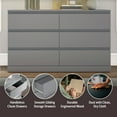 thumbnail image 3 of Brindle 6 Drawer Dresser, Cool Gray, by Hillsdale Living Essentials, 3 of 24