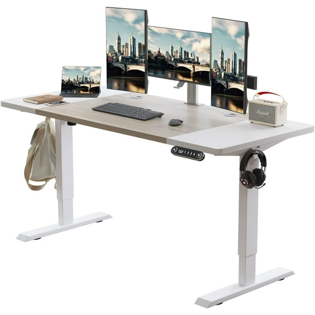 Electric Height Adjustable Standing Desk, CometMin 63x 30 Inches Stand