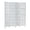 Silver+2, variant on LIANGKA White Folding Room Divider With Unique Quarterfoil Diamond Design Four Panel Privacy Partition