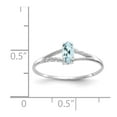 thumbnail image 5 of Solid 10k White Gold Genuine Aquamarine Blue March Gemstone Birthstone Marquise Engagement Ring Size 6.5, 5 of 6