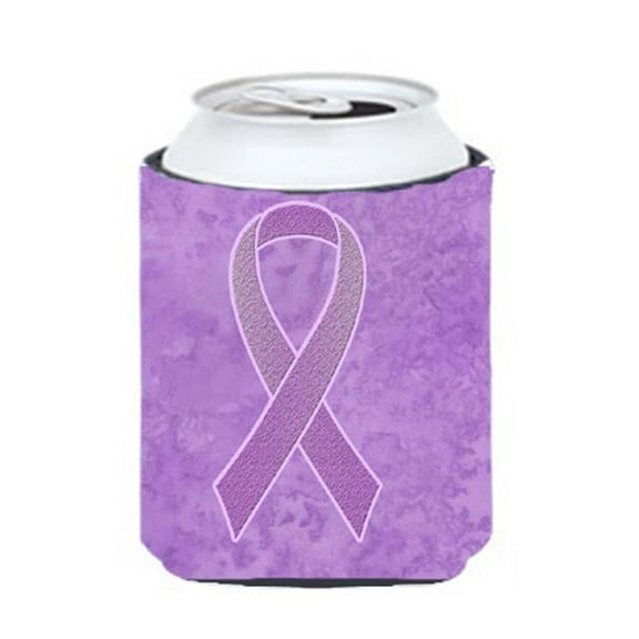 Carolines Treasures Lavender Ribbon for All Cancer Awareness Can or Bottle Hugger