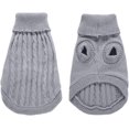 thumbnail image 3 of Pull pour Animaux, Chandails en Molleton pour Chiens, Pull à Col Roulé en Tricot pour Chiens (Gris L), 3 of 5
