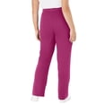 thumbnail image 3 of Woman Within Women's  Plus Size Petite Sport Knit Straight Leg Pant  - 1X, Emerald Green, 3 of 5