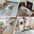 thumbnail image 5 of Runner Rug 2'x6', Christmas Tree Washable Non-Slip Hallway Runner Rugs, Grey Retro Winter Ball Berry Snowflakes Bedside Rugs Floor Mats Carpet Runners for Kitchen Bathroom Laundry Room, 5 of 8