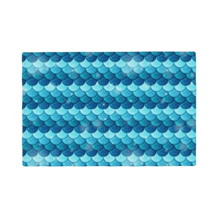 

Placemats Set of 4 Pearlescent Scales Heat Resistant Non - Slip Place mats Waterproof table mat for Kitchen Dining-4片装