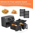 thumbnail image 4 of 2 Pcs Air Fryer Anti Splatter Accessories for Ninja AF400EU & AF451EU, Reusable Silicone, Prevents Grease Splashes, 4 of 4