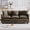 Brown, variant on 71.7" Cloud Sofa, Modern 3-Seater Couch with Deep Seat, Soft Chenille Upholstery & 3 Throw Pillows