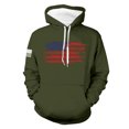 thumbnail image 5 of Men's & Women's Flag Print Pullover Hoodie, Unisex Loose Fit Long Sleeve Sweatshirt, Patriotic Streetwear for 4th of July, Christmas, Fall Winter Season,Dark Green,3XL, 5 of 6