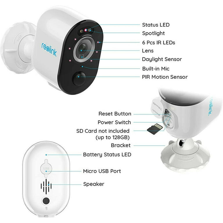 Reolink 2K 4MP Security Camera, Solar/Battery, HD Video, Motion