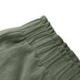 thumbnail image 4 of SBYOJLPB Shorts Pants Women's Multi-Color Fashion Linen Shorts with Faux Placket and Buttons, 4 of 9