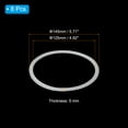 thumbnail image 2 of Uxcell 8pcs Tri Clamps Gasket, 145mm OD 125mm ID Sanitary TC Tri Clamps Gasket Tri Pipe Silicone Ferrule Washers Tube Fittings O Ring Seal Gaskets, 2 of 5