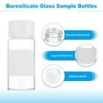thumbnail image 3 of Uxcell Small Glass Sample Bottles with Lids 5 Pcs 10ml Clear Glass Vials with White Screw Caps Mini, 3 of 6