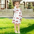 thumbnail image 5 of Girls' long-sleeved dress Red Fire Truck Girls' A-line dress with ribbed cuffs Soft and comfortable, 5 of 6