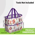 thumbnail image 3 of Garden Tool Bag,Pioneer Flower Floral Print Pattern Garden Tool Organizer,Garden Gifts,Waterproof Multi-Pocket Garden Tool Storage 11.8x5.5x11.4 Inch(Tools NOT Included), 3 of 6