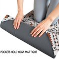 thumbnail image 3 of Brown Geometric Diamond Pattern Hot Yoga Mat Towel Non Slip for Hot Yoga - Quick-Drying Yoga Mat Cover with 4 Corner Pockets with Travel Bag - Hot Yoga Towel Non Slip 70"x26", 3 of 6