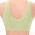 thumbnail image 4 of Nmnitkp Bras for Women Wireless Seamless Bra Solid Color Scalloped Trim Push Up Breathable Jelly Bra Comfortable Everyday Bra for All-Day Wear Green,XL, 4 of 6