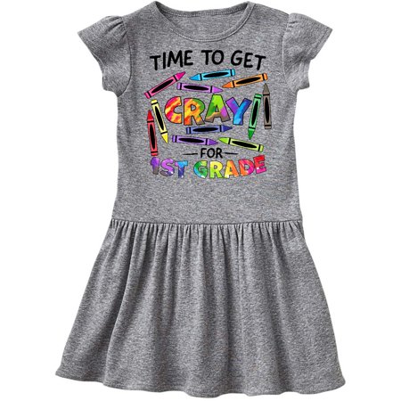 

Inktastic Time to Get Cray for 1st Grade Back to School Gift Toddler Girl Dress