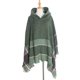 thumbnail image 4 of Poncho con capucha y estampado azteca bohemio para mujer con borlas, 4 of 5