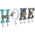 thumbnail image 1 of Jinsinto Wall Key Holder with 7 Hooks, Rustic Wall Mount Key Rack Organizer for Entryway Space-Saving Hanger for Hanging Coats, Purses, 1 of 5