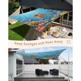 thumbnail image 5 of Sun Shade Sail 8'x10' Diving Cat Rectangle Sun Shade Sails Canopy Waterproof Funny Animal Fish Coral Seafloor Outdoor Sunshades Sand UV Block Cover Shades Cloth for Patio Backyard Garden Deck Porch, 5 of 9