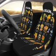 thumbnail image 3 of Italian Animal Brainro Car Seat Cover Front Seats Full Set of 2 Vehicle Seat Protector Fit Cars, Sedan, Truck, SUV, Van, 3 of 8