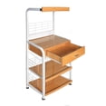 thumbnail image 3 of Pemberly Row Modern Metal Frame Microwave Stand with Storage in White, 3 of 8