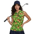 thumbnail image 4 of Yuyamidu Xmas Ring Women Sleeveless Golf Tennis Shirts Christmas Quarter Zip V-Neck Athletic Tennis Shirts Lightweight Slim Fit Athletic Sportswear Workout Tops Size XS, 4 of 8