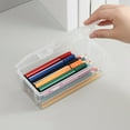 thumbnail image 5 of Tyidzon Plastic Pencil Case, Extra Large Clear Pencil Box with Snap-Tight Lid, Crayon Marker Box for Gel Pens Crayons Sketch School Supplies, 5 of 7