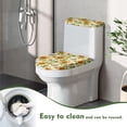 thumbnail image 5 of HELLHERO Autumn Butterflies Keep Dust Stain Polyester Toilet Lid Cover, Elastic Edge, Soft U-Shaped Elastic Bottom, Easy to Clean, 5 of 8