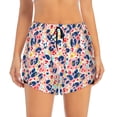 thumbnail image 4 of Lsque Abstract Leopard Print Printed Women's Running Shorts with Liner Pockets,Elastic Quick Dry Workout Athletic Gym Yoga Shorts,Womens High Waist Shorts-Large, 4 of 9