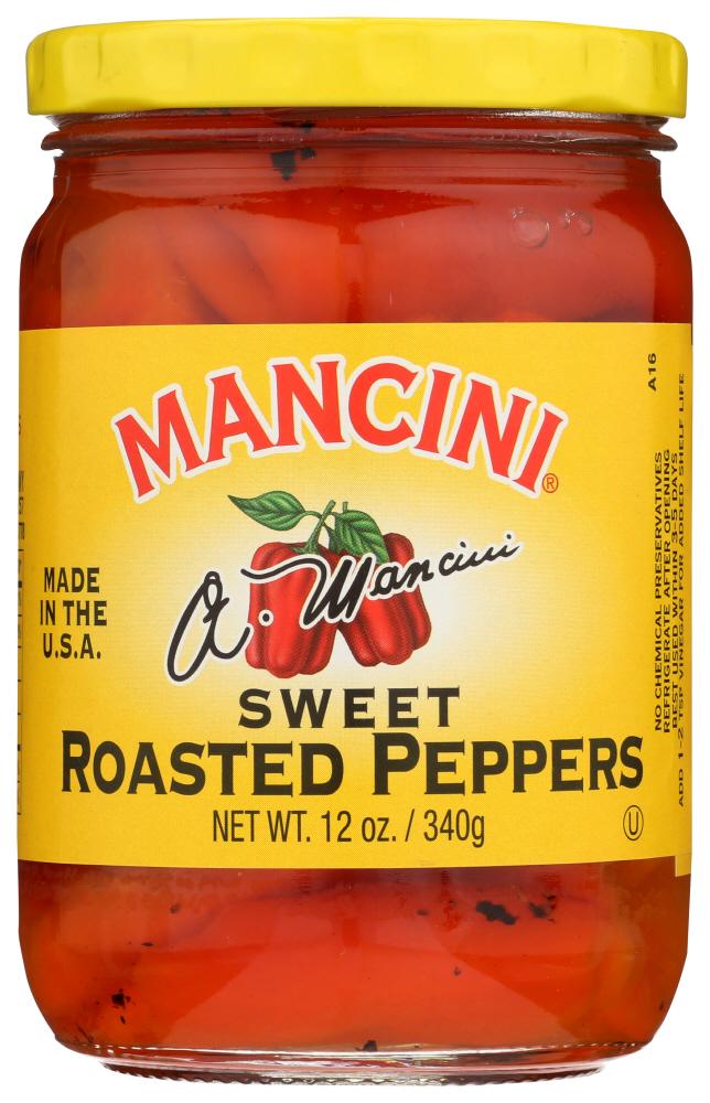 (Price/case)Mancini 05021 12/12 oz Fire Roasted Red Peppers