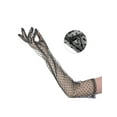 thumbnail image 3 of INSPIRE CHIC Women's Polka Dot Mesh Gloves Lace Tulle Extra Long Evening Glove 1 Pair One Size Black, 3 of 6