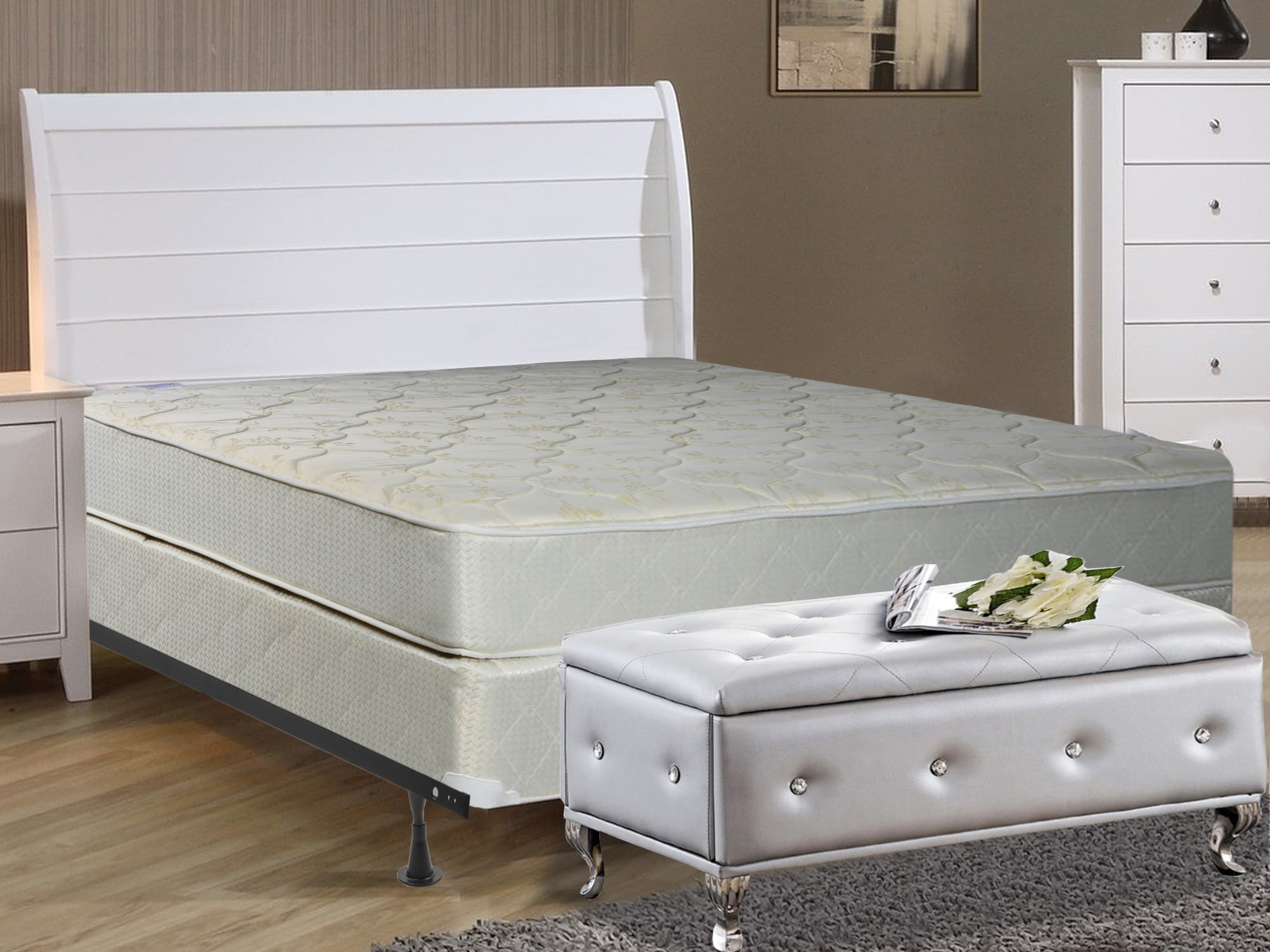full size medium firm box spring mattress set