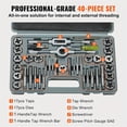 thumbnail image 3 of HLONK Tap And Die Set - 40pcs Bearing Steel Taps And Dies  Essential Threading Tool For Cutting External And Internal Threads  With Accessories, 3 of 7