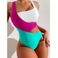 thumbnail image 3 of REORIAFEE Womens Y2k Bikini Tropical Bikini One Piece Swimsuit Hot Pink L, 3 of 4