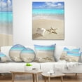 thumbnail image 4 of Designart Caribbean Beach Starfish - Beach Photography Throw Pillow - 18x18, 4 of 5