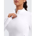 thumbnail image 6 of CRZ YOGA Women's Butterluxe Long Sleeve Workout Shirts Zip Sweatshirt Athletic Crop Tops Collared T-shirts, 6 of 7