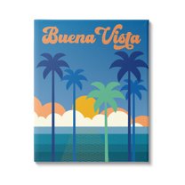 Stupell Industries Buena Vista Tropical Palms Scene Graphic Art Gallery Wrapped Canvas Print Wall Art, Design by Wild Apple Portfolio