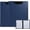 Blue, variant on A4 Clipboard, Boriyuan 3 Pack A4 Foldable Clipboards with 2 Clips File Document Organiser, A4 Clipboards Clip Board for Business, Office, Restaurant (Black)