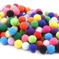 thumbnail image 2 of 100-500 piezas de bolas de pompones suaves de poliéster multicolor opcionales para manualidades, juguetes para niños, accesorios, suministros para manualidades DIY, 2 of 5