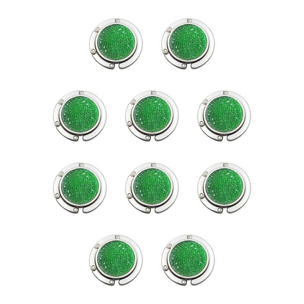 Ounissouiy Ganchos para bolsos para mesas Solución elegante y práctica para colgar bolsos en cualquier Simple verde verde 10piezas