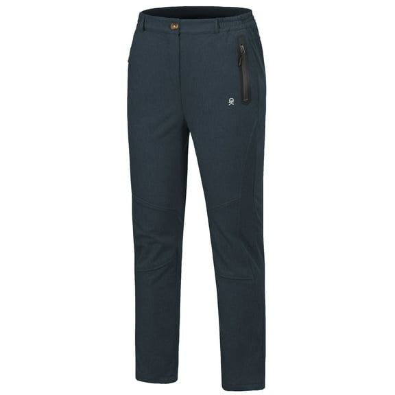 Little Donkey Andy Women's Winter Windproof Hiking Ski Snow Pants Warm Fleece Lined Softshell Pants Water Repellent Black Heather XS