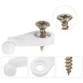 thumbnail image 4 of Uxcell 100 Pack Glass Retainer Clips with Screw 4mm Ball Type for Cabinet Brown, 4 of 5