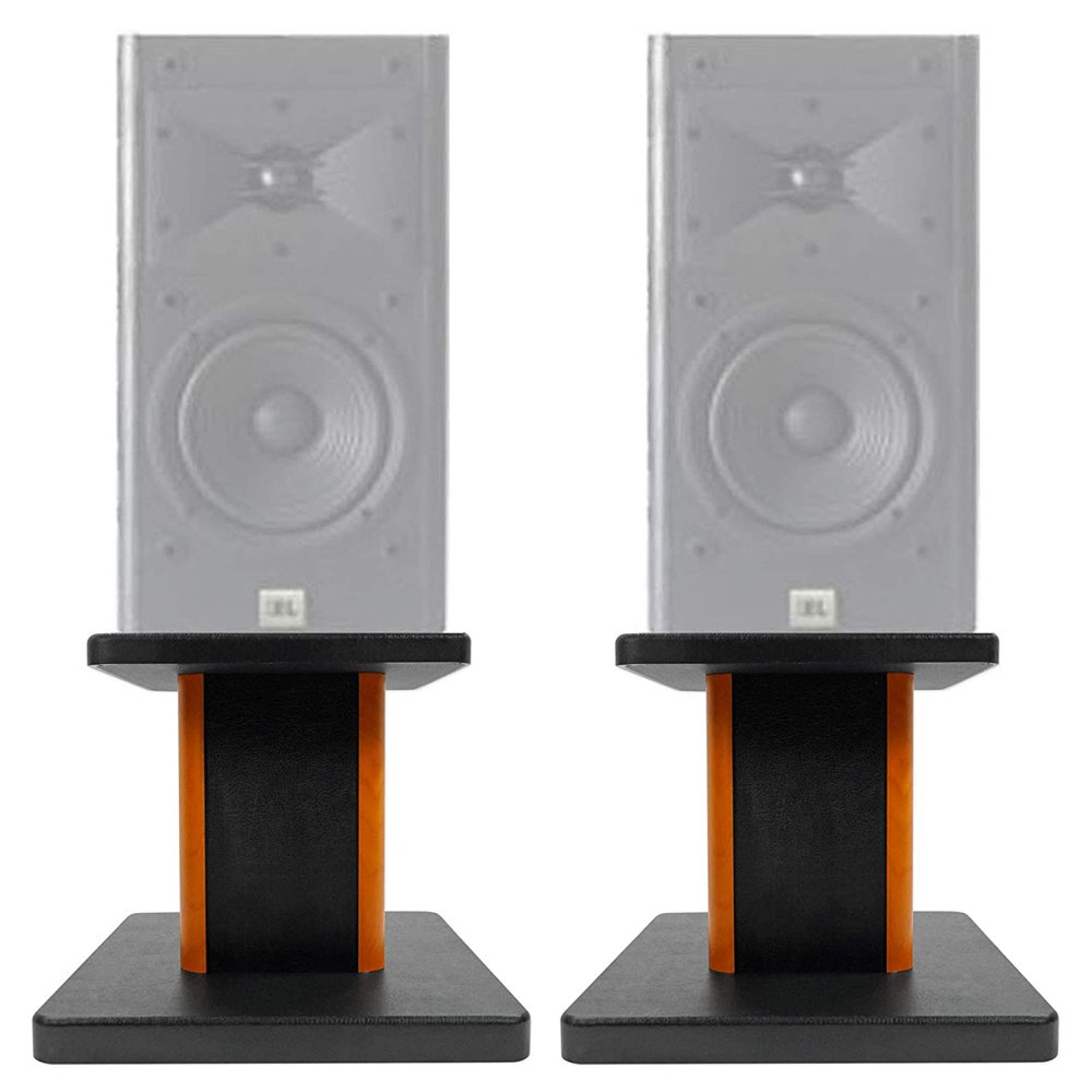 (2) 8â€ Wood Bookshelf Speaker Stands for JBL Arena 130 Bookshelf Speakers