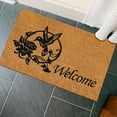 thumbnail image 4 of Floral Welcome Mats Flower Coir Door Mat Colorful Spring Door Mat Indoor Entrance Cute Decorative Outdoor Doormats Non Outside Door Mats For Front Door Rugs 16 * 24" Area Rug 2x6 Throw Weights Thin, 4 of 5