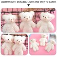 thumbnail image 2 of 3 unids perla peluche de peluche encantador peluche llavero llavero juguete lindo bolsa colgantes (blanco), 2 of 6