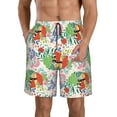 thumbnail image 2 of Uemuo Mushroom and Frogs Pattern Men's Swim Trunks Hawaiian Beach Bathing Suit Swimsuits Beach Quick-Dry Shorts with Pockets-Small, 2 of 9