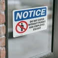 thumbnail image 4 of (2 Pack) Do Not Enter Without Permit And Escort OSHA Notice Sign, 4 of 7