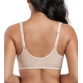 thumbnail image 3 of Exerin Women's Plus Size Front Closure U-Back Underwire Wide Strap Everyday Bra(Beige,36D), 3 of 6